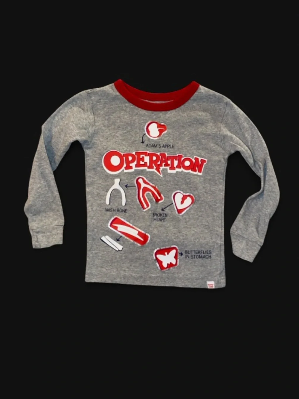 GAP Grey and Red Operation Kids Pajama Set